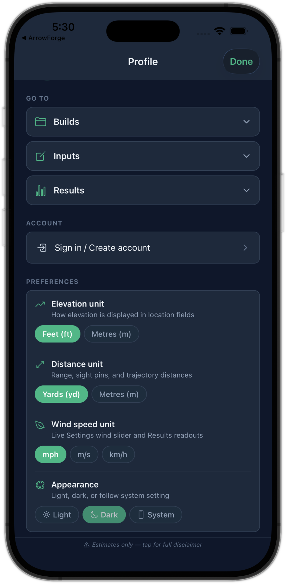 Dark mode